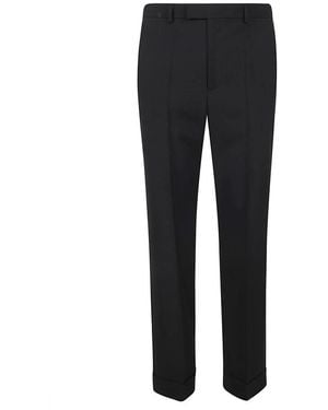 Valentino Garavani Wollen Broek Met Omslagen - Zwart
