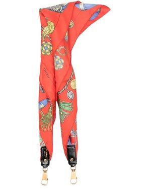 Versace Bedruckter Seidenschal Charm 55 Cm - Rot
