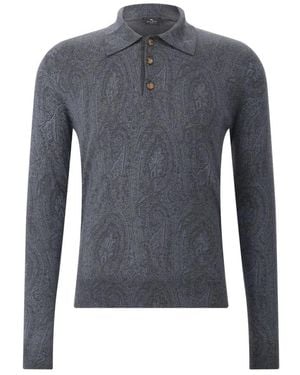 Etro Polo Hemden - Blauw