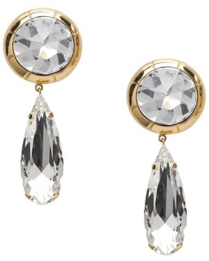 Alessandra Rich Ronde Oorbellen Met Hanger - Metallic