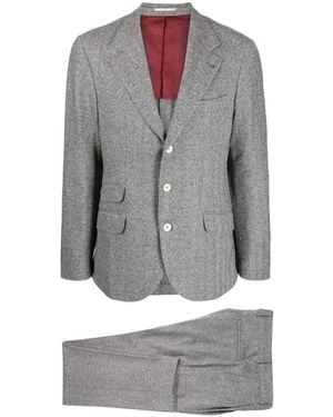 Brunello Cucinelli Single Breasted Suits - Grey