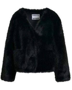 Essentiel Antwerp Faux Fur & Shearling Jackets - Black