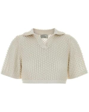 GIUSEPPE DI MORABITO V-Neck Knitwear - Blanco