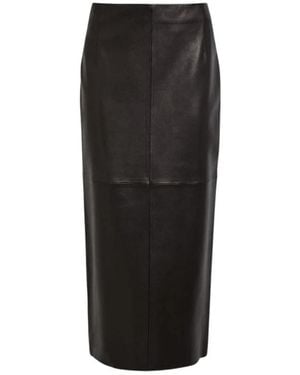 Nour Hammour Leather Skirts - Noir