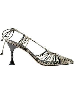 STUDIO AMELIA Schoenen ,Grijs ,Leer Odessa 90 Mule - Metallic