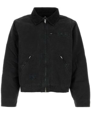 Represent Katoenen Gewatteerde Jas - Zwart