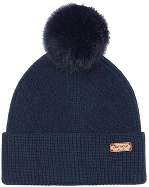 Barbour Donna Dover Mütze & Hailes Schal Geschenkset - Blau