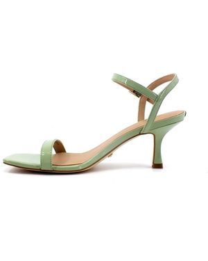 Guess Schoenen ,Groen ,Leer Sandalen Met Hoge Hak - Metallic