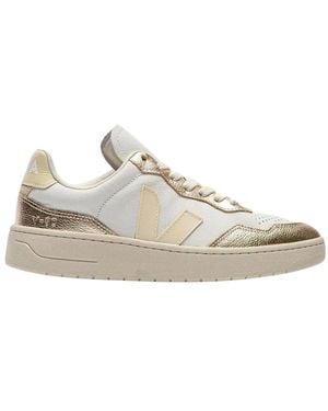 Veja V-10 Leder-Sneakers - Weiß