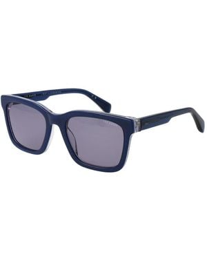Ted Baker Blaue Rechteckige Sonnenbrille Azetat Kunststoff