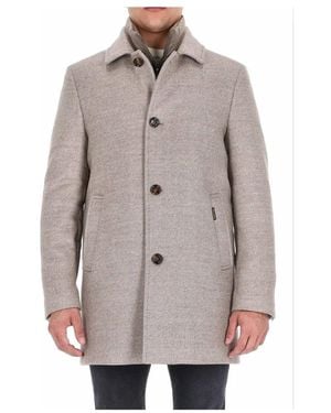 Moorer Single-Breasted Coats - Brown