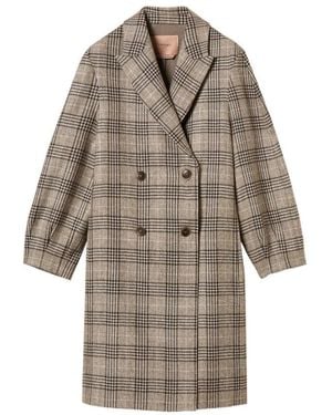 Twinset Single-Breasted Coats - Bruin
