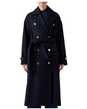 Ermanno Scervino Jassen ,Blauw ,Wol Dubbele-Breasted Jas
