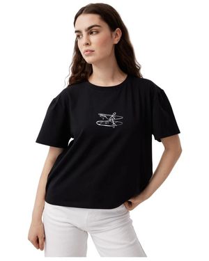 L37 Zwart T-Shirt Stijlvol Ontwerp Vrouwen