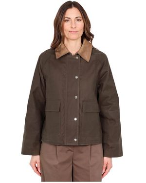 Marella Jassen ,Bruin ,Katoen Short Cotton Jacket