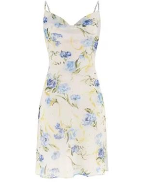 Guess Kleedjes ,Veelkleurig ,Sl Linda Mini Slip Dress - Metallic