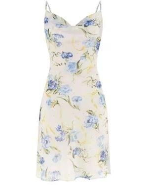 Guess Kleedjes ,Veelkleurig ,Sl Linda Mini Slip Dress - Metallic