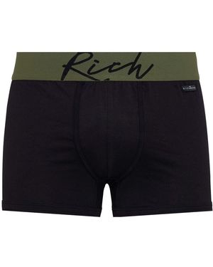 John Richmond Boxershorts Met Lage Taille Van Gekamd Katoen - Zwart