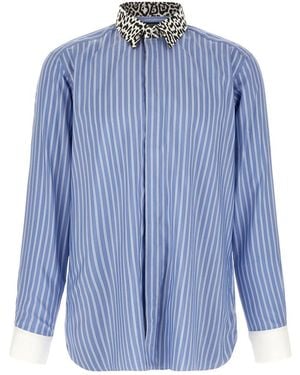 Tom Ford Gestreepte Zijde Blouse - Blauw