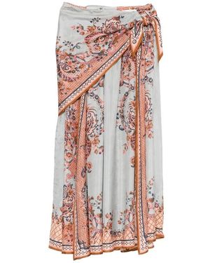 Zimmermann Aster Scarf Midi Rock - Pink