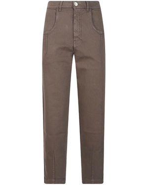 Eleventy Rechte Broek - Bruin