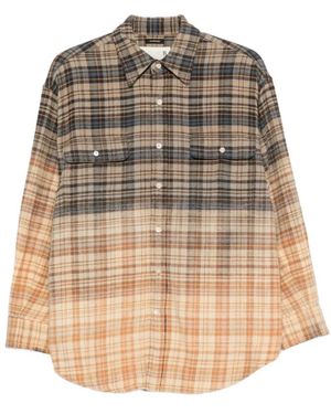 R13 Overhemden ,Veelkleurig ,Katoen Boyfriend Shirt - Naturel