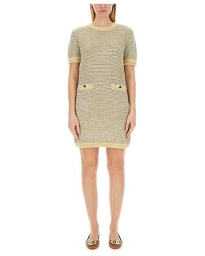 Tory Burch Velvet Dress - Naturel
