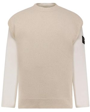 Stone Island Round-Neck Knitwear - Blanc