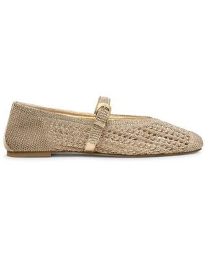 Stuart Weitzman Schoenen ,Geel ,Leora Mary Jane Flat - Naturel