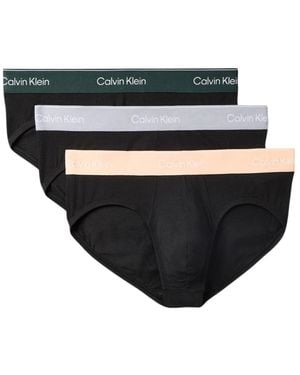 Calvin Klein Icon Cotton Stretch 3-Pack Hip Brief - Zwart