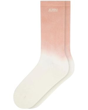 Autry Ribbed Tie-Dye Sokken - Wit