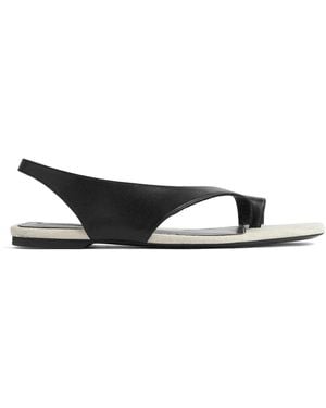 TOTEME Flat Sandals - Black