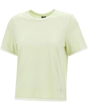 Colmar Fitness ,Geel ,Katoen T-Shirt Met Ronde Hals