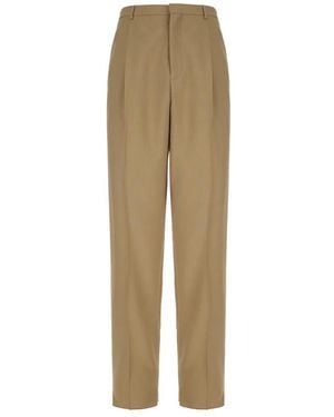 Saint Laurent Slim-Fit Trousers - Natural