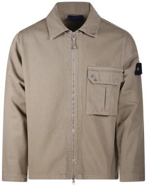 Stone Island Jassen ,Denim V0094 Denim Overshirt - Naturel