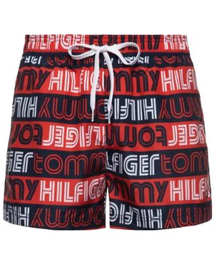 Tommy Hilfiger Logo Zwemshorts - Rood
