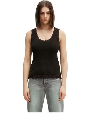 Wales Bonner Tops ,Zwart ,Katoen Alice Top