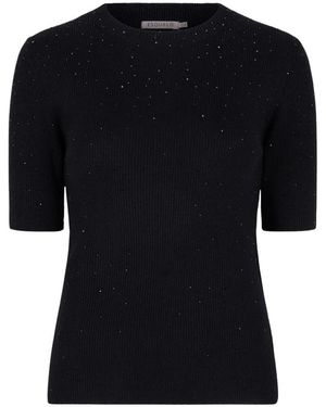 EsQualo Round-Neck Knitwear - Negro