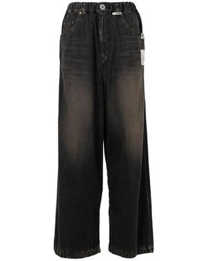 Maison Mihara Yasuhiro Wide Jeans - Negro
