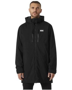 Helly Hansen Geïsoleerde Regenparka Met Capuchon - Zwart