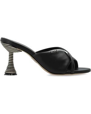 Rodo Heeled Mules - Nero