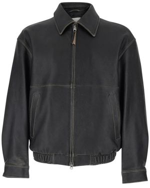 DUNST Drizzler Lederjacke - Grau
