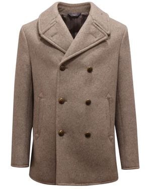 Circolo 1901 Double-Breasted Coats - Brown