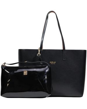 Replay Grote Tote Bag - Zwart