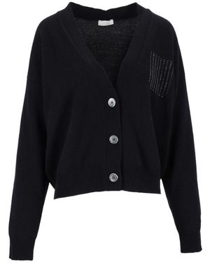 Peserico Truien & Vesten ,Blauw ,Gebreide Vest - Zwart