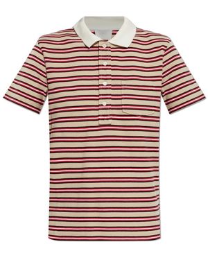 A.P.C. Tops ,Katoen Polo Met Streepjespatroon - Rood