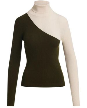 Essentiel Antwerp Truien & Vesten ,Groen ,Koncert Bicolour Turtleneck - Zwart
