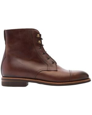 SCAROSSO Lace-Up Boots - Marron