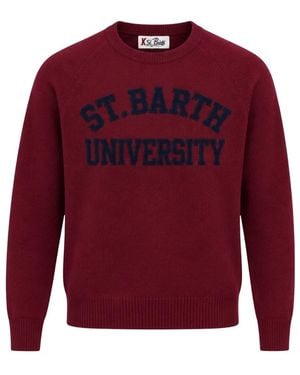 MC2 Saint Barth Heron Rundhals-Strickpullover - Rot