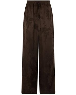 Ganni Wide Trousers - Brown